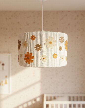 Lampa sufitowa BOHO KWIATKI Abażur handmade do pokoju dziecka