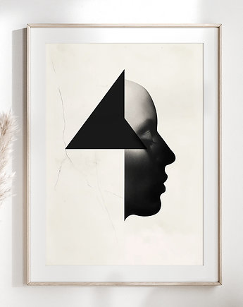 Nowoczesny plakat pt. Abstrakcyjny profil II