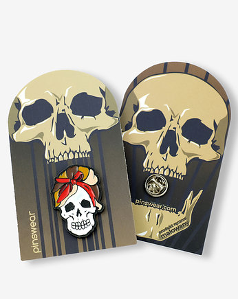 Pin czaszka "Hair"