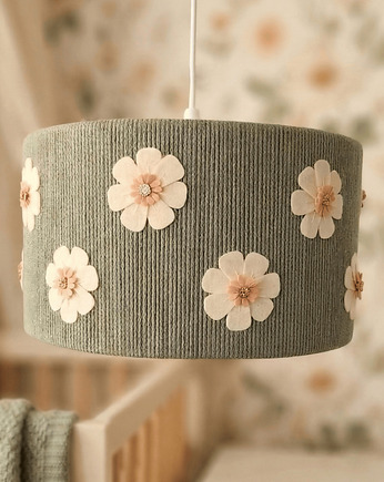 Lampa sufitowa KWIATY Abażur handmade do pokoju dziecka