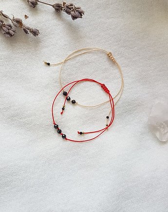 Minimalistyczna bransoletka z Turmalinem  - black