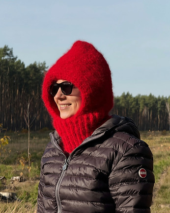 Balaclava z wełny alpaki kaptur komin